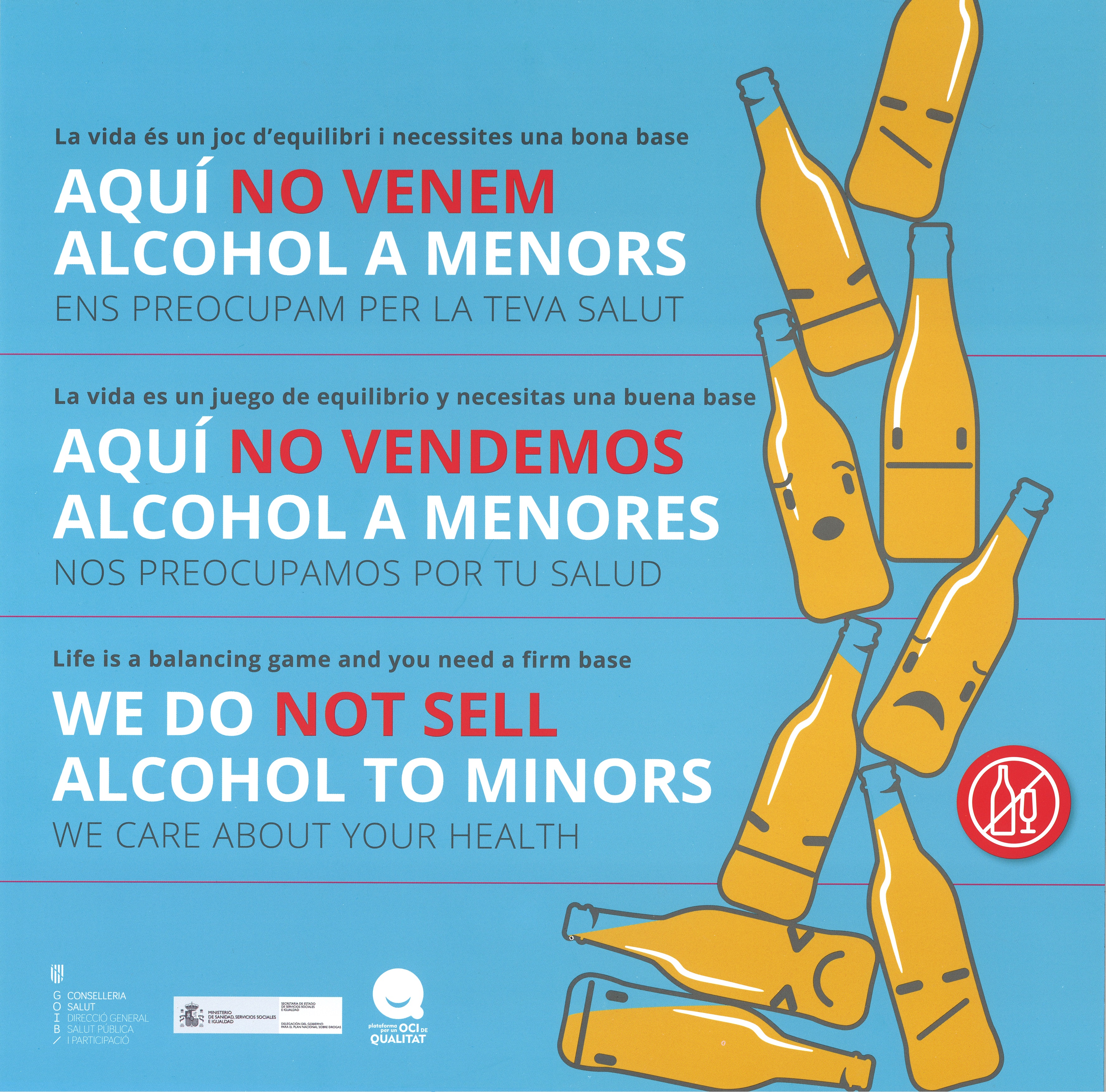 No venem alcohol a menors