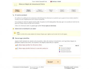 Nou tràmit telemàtic de Sol·licitud d'Obres en Règim de Comunicació Prèvia